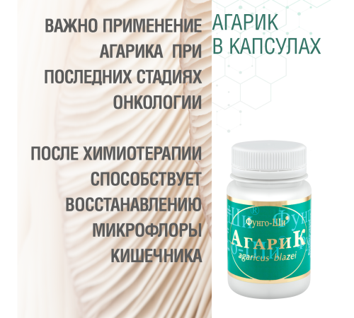 АГАРИК БРАЗИЛЬСКИЙ, 60 КАПСУЛ
