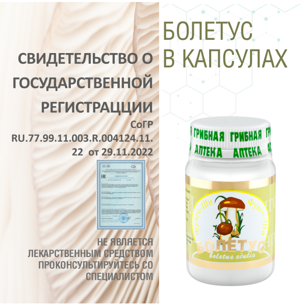 БОЛЕТУС, 60 капсул
