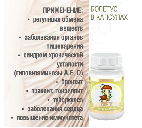 БОЛЕТУС, 60 капсул